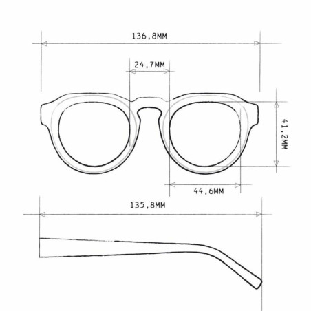Lunettes de lecture Okkia - loupe Zeno - OK-042-GR – Dimensions
