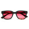 LUNETTES DE SOLEIL OKKIA GIOVANNI - COULEURS HAVANA BLACK ET VERRES ROUGE | OK012-BK-RD