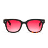 LUNETTES DE SOLEIL OKKIA GIOVANNI - COULEURS HAVANA BLACK ET VERRES ROUGE | OK012-BK-RD