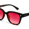 LUNETTES DE SOLEIL OKKIA GIOVANNI - COULEURS HAVANA BLACK ET VERRES ROUGE | OK012-BK-RD