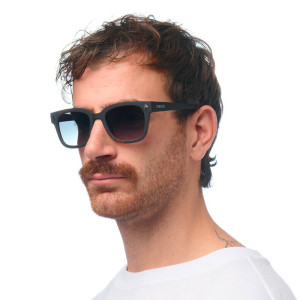 LUNETTES DE SOLEIL OKKIA GIOVANNI - COULEURS HAVANA BLACK ET VERRES VERT | OK012-BK-GR