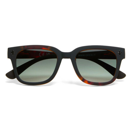 LUNETTES DE SOLEIL OKKIA GIOVANNI - COULEURS HAVANA BLACK ET VERRES VERT | OK012-BK-GR