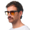 LUNETTES DE SOLEIL OKKIA GIOVANNI - COULEURS HAVANA BLACK ET VERRES JAUNE | OK012-BK-YE