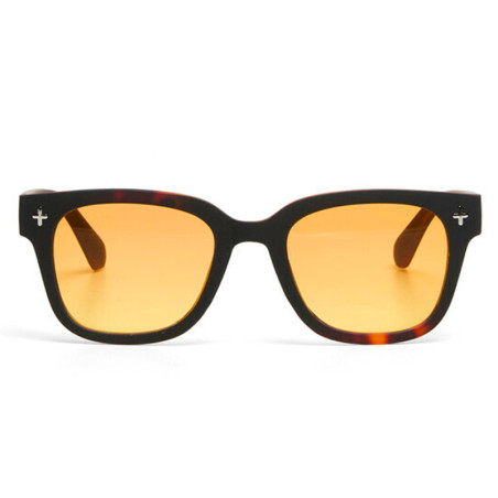 LUNETTES DE SOLEIL OKKIA GIOVANNI - COULEURS HAVANA BLACK ET VERRES JAUNE | OK012-BK-YE