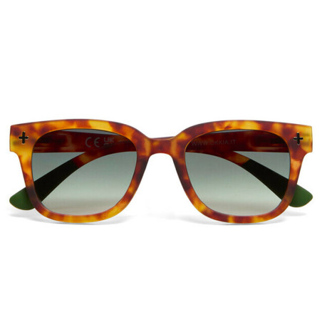 LUNETTES DE SOLEIL OKKIA GIOVANNI - COULEURS SAHARA HAVANA ET VERRES VERT | OK012-SH-GR