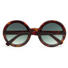 LUNETTES DE SOLEIL OKKIA MONICA - COULEUR HAVANA ET VERRES VERT - REF OK014 CH-GR