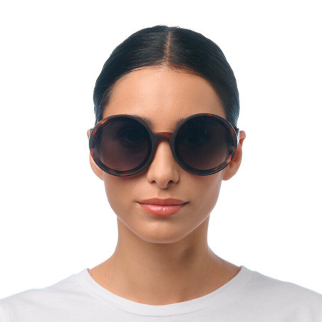 LUNETTES DE SOLEIL OKKIA MONICA - COULEUR HAVANA ET VERRES VERT - REF OK014 CH-GR