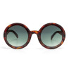 LUNETTES DE SOLEIL OKKIA MONICA - COULEUR HAVANA ET VERRES VERT - REF OK014 CH-GR