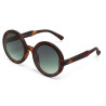 LUNETTES DE SOLEIL OKKIA MONICA - COULEUR HAVANA ET VERRES VERT - REF OK014 CH-GR