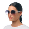LUNETTES DE SOLEIL OKKIA ANNA -  GRAND FORMAT - TRANSPARENT CLEAR ET VERRES NOIR - OK019 TCL-BK