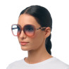 LUNETTES DE SOLEIL OKKIA ANNA -  GRAND FORMAT - PINK HAVANA ET VERRES BLUE PINK - OK019 PH-BP