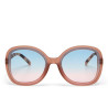 LUNETTES DE SOLEIL OKKIA ANNA -  GRAND FORMAT - PINK HAVANA ET VERRES BLUE PINK - OK019 PH-BP