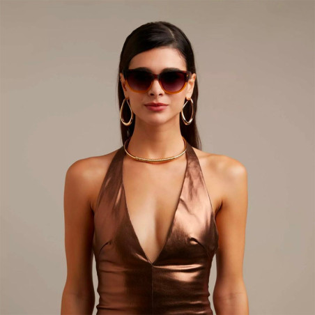 OKKIA LUNETTES DE SOLEIL SILVIA - COULEUR HAVANA YELLOW - OK020 HY