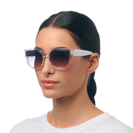 OKKIA LUNETTES DE SOLEIL SILVIA - TRANSPARENT CLEAR ET VERRES NOIR - OK020 TCL-BK