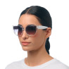 OKKIA LUNETTES DE SOLEIL SILVIA - TRANSPARENT CLEAR ET VERRES NOIR - OK020 TCL-BK