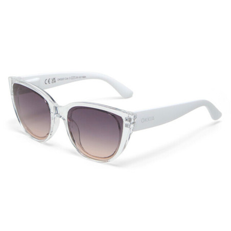 OKKIA LUNETTES DE SOLEIL SILVIA - TRANSPARENT CLEAR ET VERRES NOIR - OK020 TCL-BK