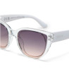 OKKIA LUNETTES DE SOLEIL SILVIA - TRANSPARENT CLEAR ET VERRES NOIR - OK020 TCL-BK