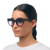 OKKIA LUNETTES DE SOLEIL SILVIA - COULEUR HAVANA ET VERRES BLEU PINK - OK020 CH-BP