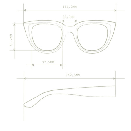 OKKIA LUNETTES DE SOLEIL SILVIA - COULEUR HAVANA ET VERRES BLEU PINK - OK020 CH-BP