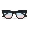 OKKIA LUNETTES DE SOLEIL SILVIA - MONTURE NOIR ET VERRES BLEU PINK - OK020 BK-BP