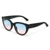 OKKIA LUNETTES DE SOLEIL SILVIA - MONTURE NOIR ET VERRES BLEU PINK - OK020 BK-BP