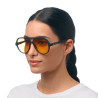 OKKIA - LUNETTES DE SOLEIL ALESSIO - MONTURE NOIR ET VERRES JAUNE - OK021-BK-YE