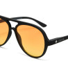 OKKIA - LUNETTES DE SOLEIL ALESSIO - MONTURE NOIR ET VERRES JAUNE - OK021-BK-YE