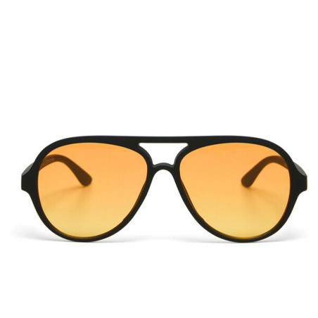 OKKIA - LUNETTES DE SOLEIL ALESSIO - MONTURE NOIR ET VERRES JAUNE - OK021-BK-YE