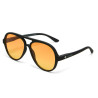 OKKIA - LUNETTES DE SOLEIL ALESSIO - MONTURE NOIR ET VERRES JAUNE - OK021-BK-YE