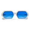 LUNETTES DE SOLEIL OKKIA ANDREA - MONTURES TRANSPARENT CLEAR ET VERRES DARK BLUE- OK022-TCL