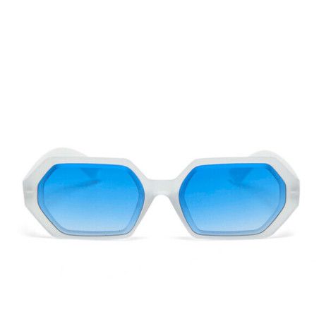 LUNETTES DE SOLEIL OKKIA ANDREA - MONTURES TRANSPARENT CLEAR ET VERRES DARK BLUE- OK022-TCL