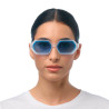LUNETTES DE SOLEIL OKKIA ANDREA - MONTURES TRANSPARENT CLEAR ET VERRES DARK BLUE- OK022-TCL