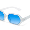 LUNETTES DE SOLEIL OKKIA ANDREA - MONTURES TRANSPARENT CLEAR ET VERRES DARK BLUE- OK022-TCL