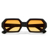 LUNETTES DE SOLEIL OKKIA ANDREA - MONTURES NOIR ET VERRES JAUNE- OK022-BK-YE