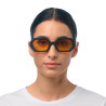LUNETTES DE SOLEIL OKKIA ANDREA - MONTURES NOIR ET VERRES JAUNE- OK022-BK-YE