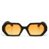 LUNETTES DE SOLEIL OKKIA ANDREA - MONTURES NOIR ET VERRES JAUNE- OK022-BK-YE