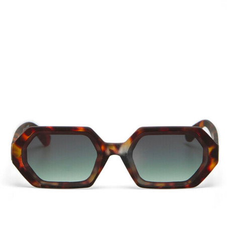 LUNETTES DE SOLEIL OKKIA ANDREA - MONTURE HAVANA ET VERRES GREEN- OK022-CH-GR