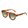 LUNETTES DE SOLEIL OKKIA ZENO - MONTURE RONDE SAHARA HAVANA ET VERRES GREEN - OK032-SH-GR