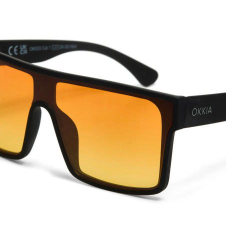 LUNETTES DE SOLEIL TOKYO - MONTURES NOIR ET VERRES JAUNE - OK033-BK-YE