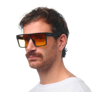 LUNETTES DE SOLEIL TOKYO - MONTURES NOIR ET VERRES JAUNE - OK033-BK-YE