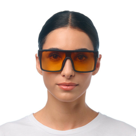 LUNETTES DE SOLEIL TOKYO - MONTURES NOIR ET VERRES JAUNE - OK033-BK-YE