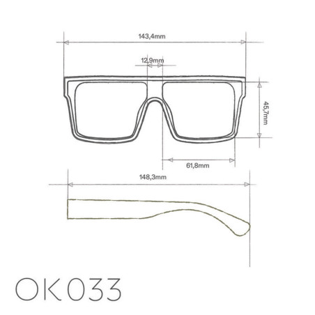 LUNETTES DE SOLEIL TOKYO - MONTURES NOIR ET VERRES OR (ORANGE) - OK033-BK-OR