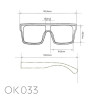 LUNETTES DE SOLEIL TOKYO - MONTURES NOIR ET VERRES OR (ORANGE) - OK033-BK-OR