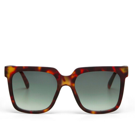 LUNETTES DE SOLEIL OKKIA ROMA - MONTURE COULEUR HAVANA ET VERRE GREEN - 0K040-CH-GR