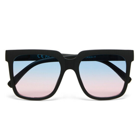 LUNETTES DE SOLEIL OKKIA ROMA - MONTURE COULEUR NOIR ET VERRE BLUE PINK - 0K040-BK-BP