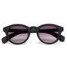 lunettes de soleil OKKIA Milano - Montures noir et ronde, verres noir - protection UV400 - OK048-BK