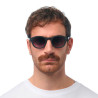 lunettes de soleil OKKIA Milano - Montures noir et ronde, verres noir - protection UV400 - OK048-BK