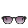 lunettes de soleil OKKIA Milano - Montures noir et ronde, verres noir - protection UV400 - OK048-BK