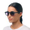 lunettes de soleil OKKIA Milano - Montures noir et ronde, verres noir - protection UV400 - OK048-BK