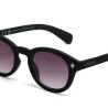 lunettes de soleil OKKIA Milano - Montures noir et ronde, verres noir - protection UV400 - OK048-BK